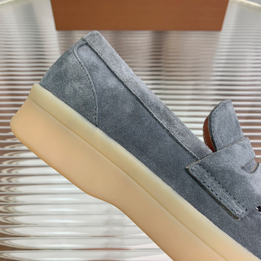 LP RETRO SUMMER WALK LOAFERS GRAY BLACK SUEDE