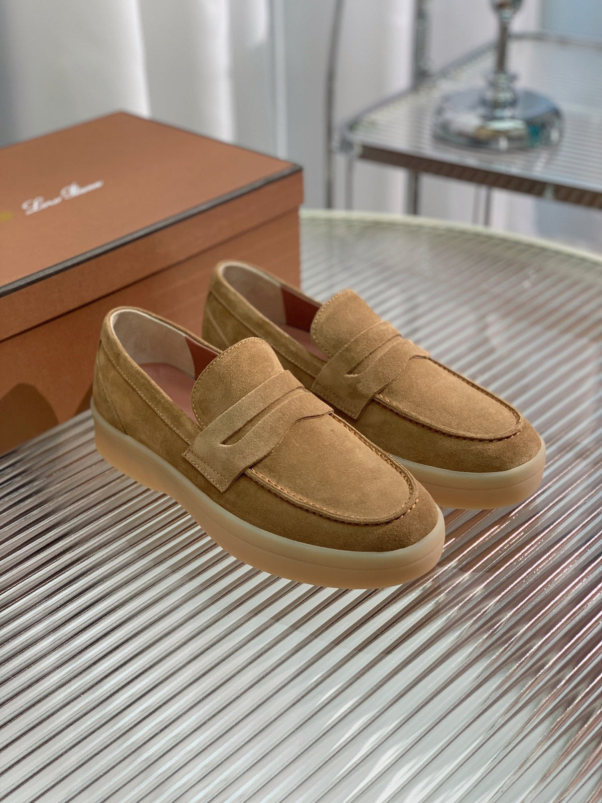 LP RETRO SUMMER WALK LOAFERS CAMEL SUEDE