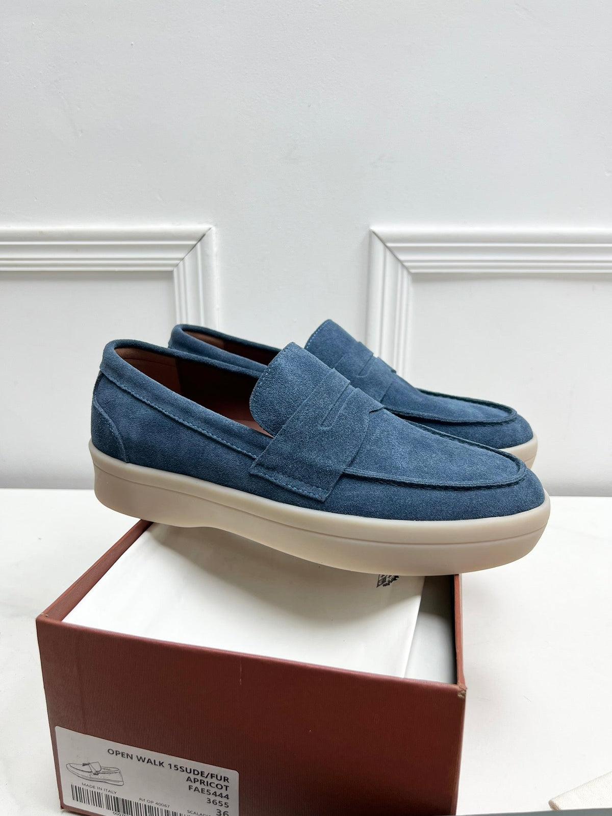 LP RETRO SUMMER WALK LOAFERS AEGEAN SUEDE