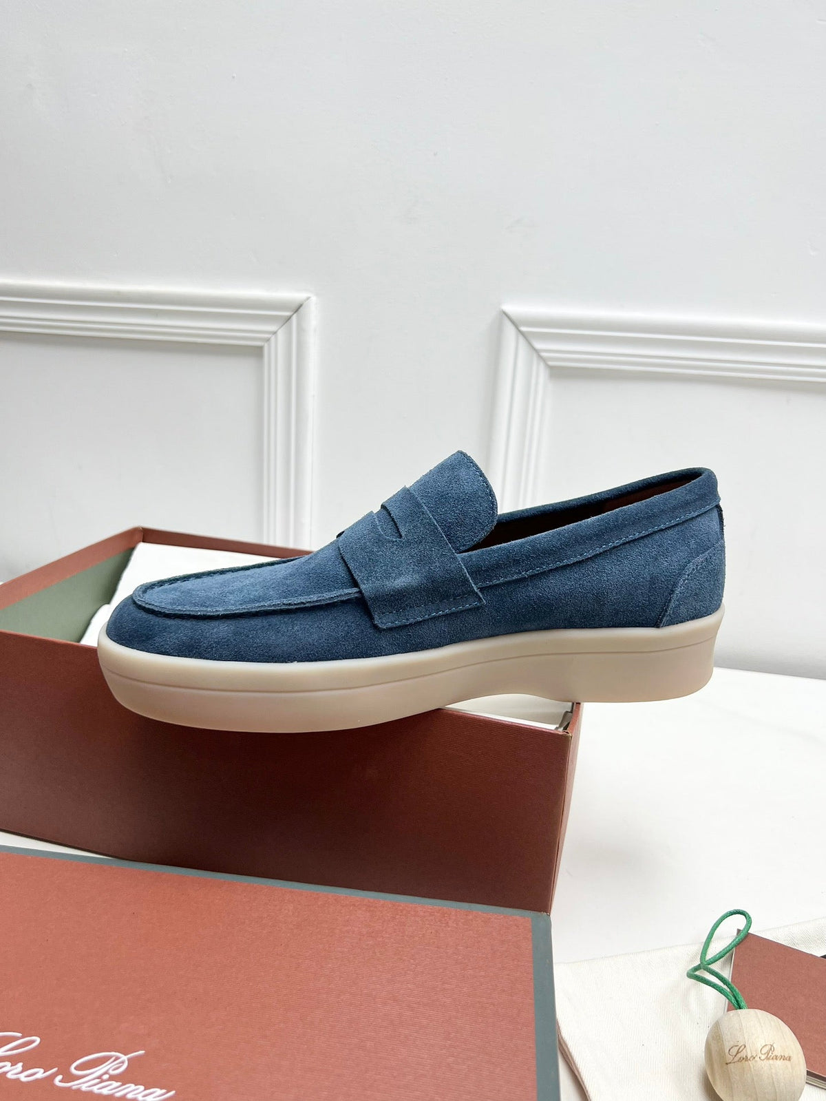 LP RETRO SUMMER WALK LOAFERS AEGEAN SUEDE