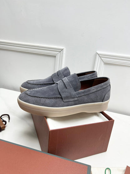 LP RETRO SUMMER WALK LOAFERS GRAY SUEDE