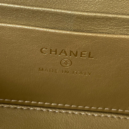 SMALL VANITY CASE 17 IN WHITE CALFSKIN GOLD HARDWARE