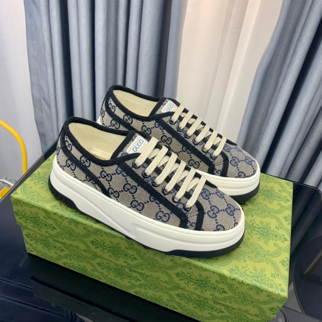 GG SNEAKER FLATFORM LEAD CANVAS