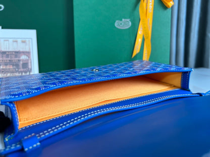 MONTE-CARLO PM CLUTCH 25 IN SAPPHIRE BLUE GOYARDINE CANVAS