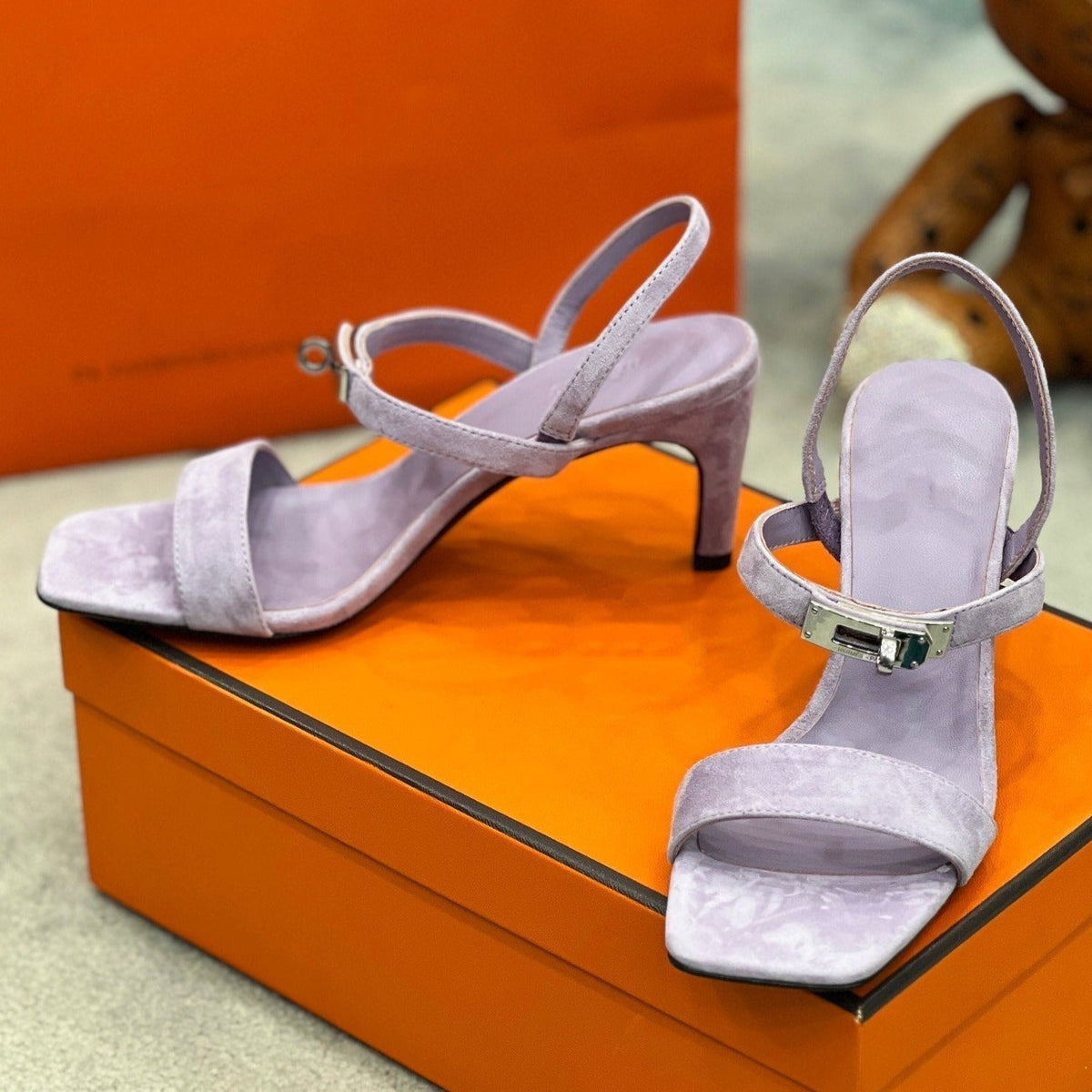 Glamour 75 Sandal Purple Suede
