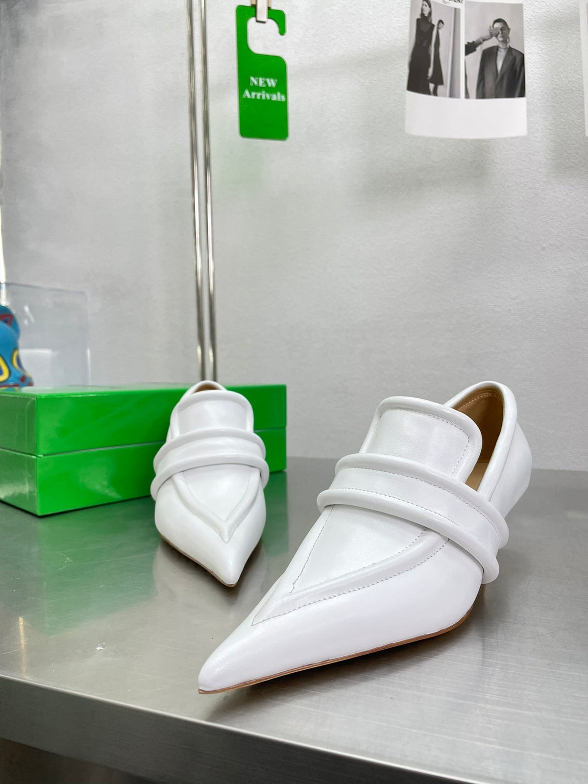 HIGH PUMP 35 MM IN WHITE CALFSKIN