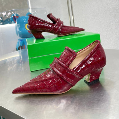 HIGH PUMP 35 MM IN SCARLET RED PATENT CALFSKIN
