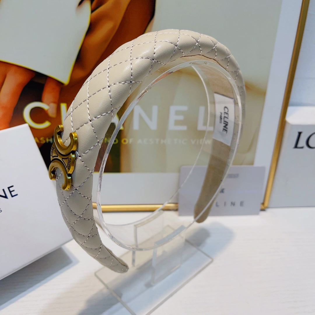 WHITE CREAM LAMBSKIN HAIRBAND 925628