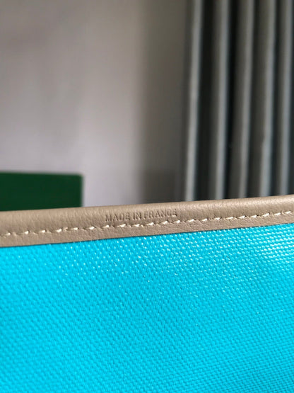 SAINT LOUIS PM 40 IN GREY MIX BLUE GOYARDINE CANVAS AND CALFSKIN