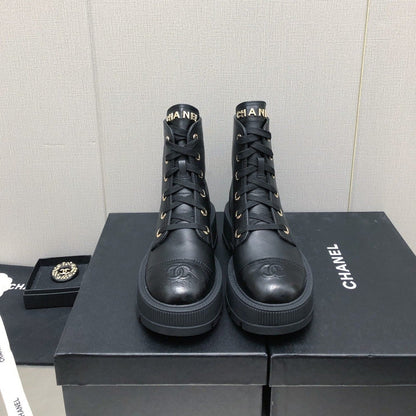 MARTIN SHORT BOOTS BLACK LAMBSKIN