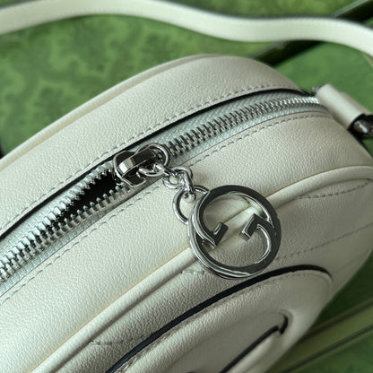 SMALL BLONDIE OVAL SHOULDER BAG 20 IN OFF WHITE CALFSKIN