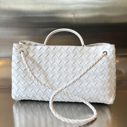 SMALL ANDIAMO 29 IN WHITE LAMBSKIN