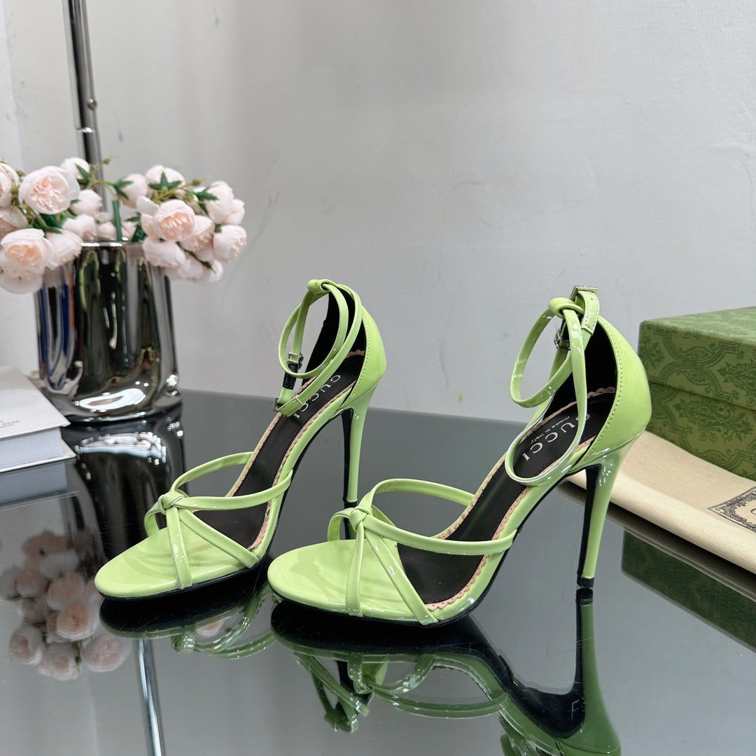 GG 105 STRAPPY SANDAL LIGHT GREEN LAMBSKIN