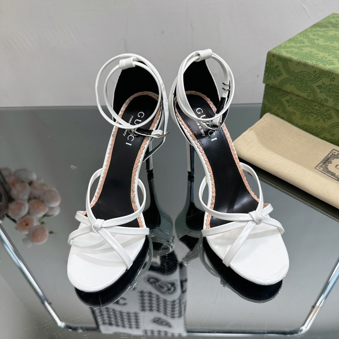 GG 105 STRAPPY SANDAL WHITE LAMBSKIN