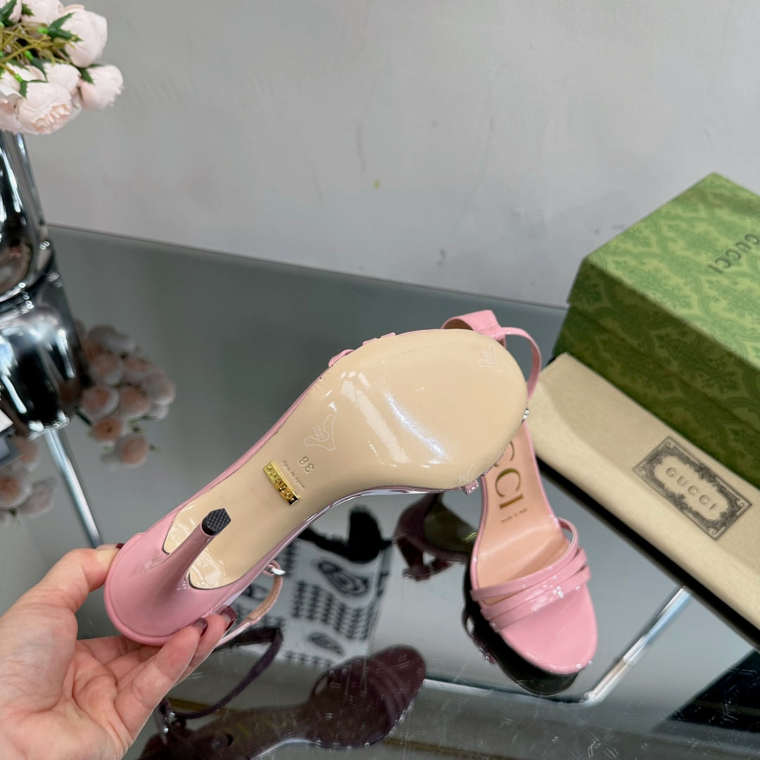 GG 105 HIGH HEEL SANDAL LIGHT PINK LAMBSKIN