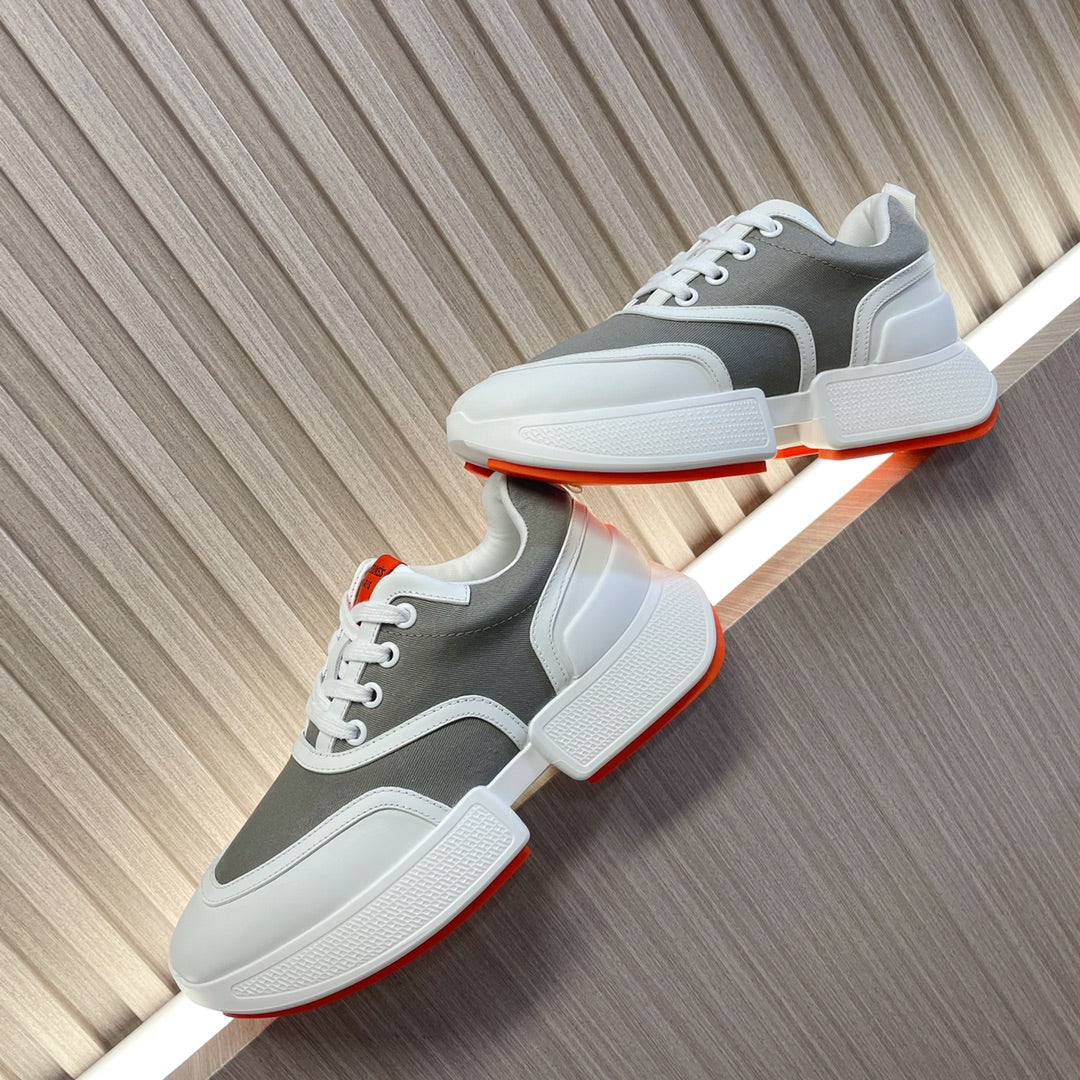 GIGA SNEAKER GRAY MIX WHITE CALFSKIN