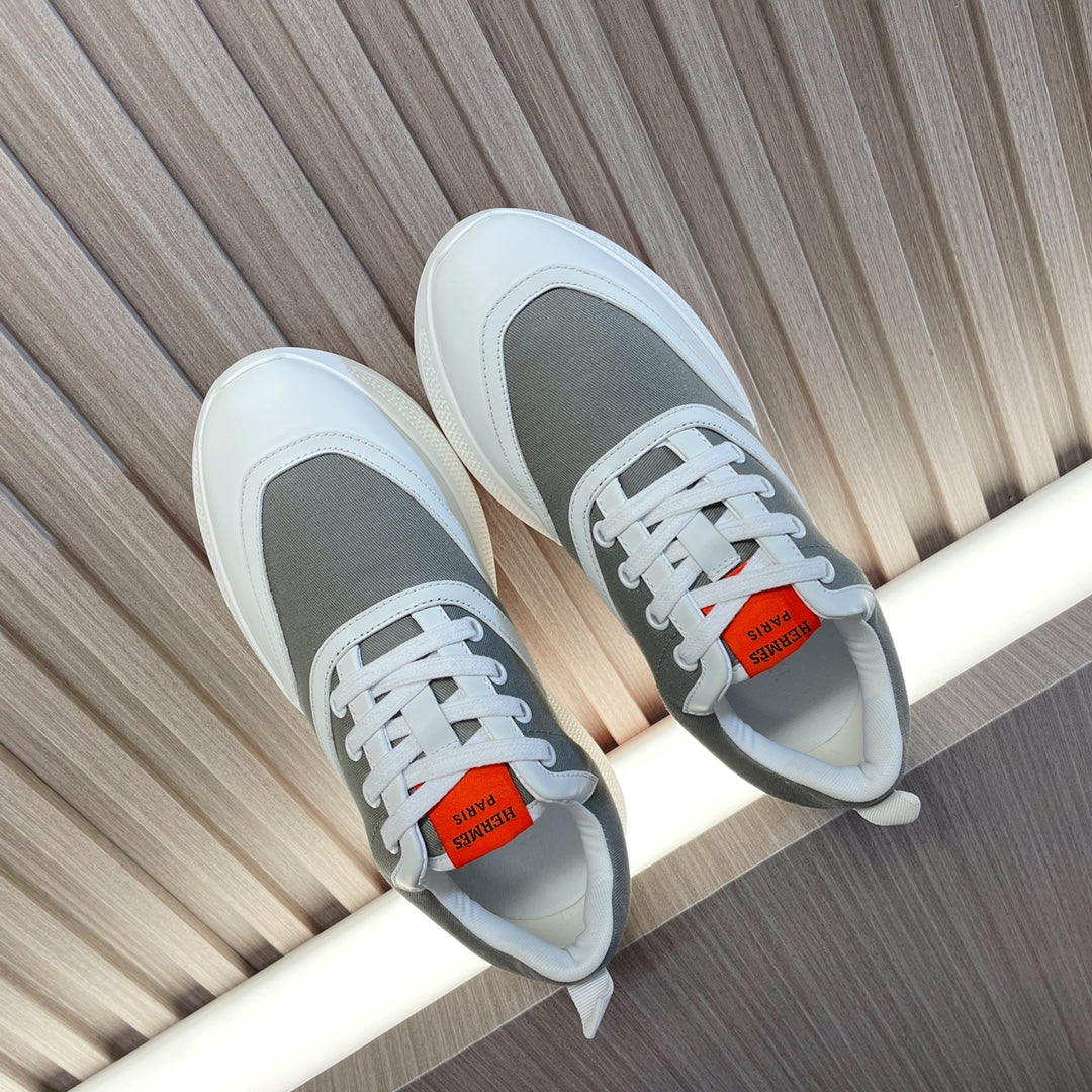 GIGA SNEAKER GRAY MIX WHITE CALFSKIN