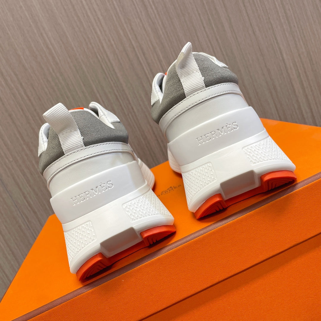 GIGA SNEAKER GRAY MIX WHITE CALFSKIN