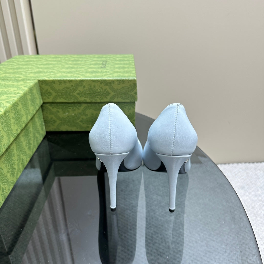 GG 105 BASIC HIGH HEEL PASTEL BLUE LAMBSKIN