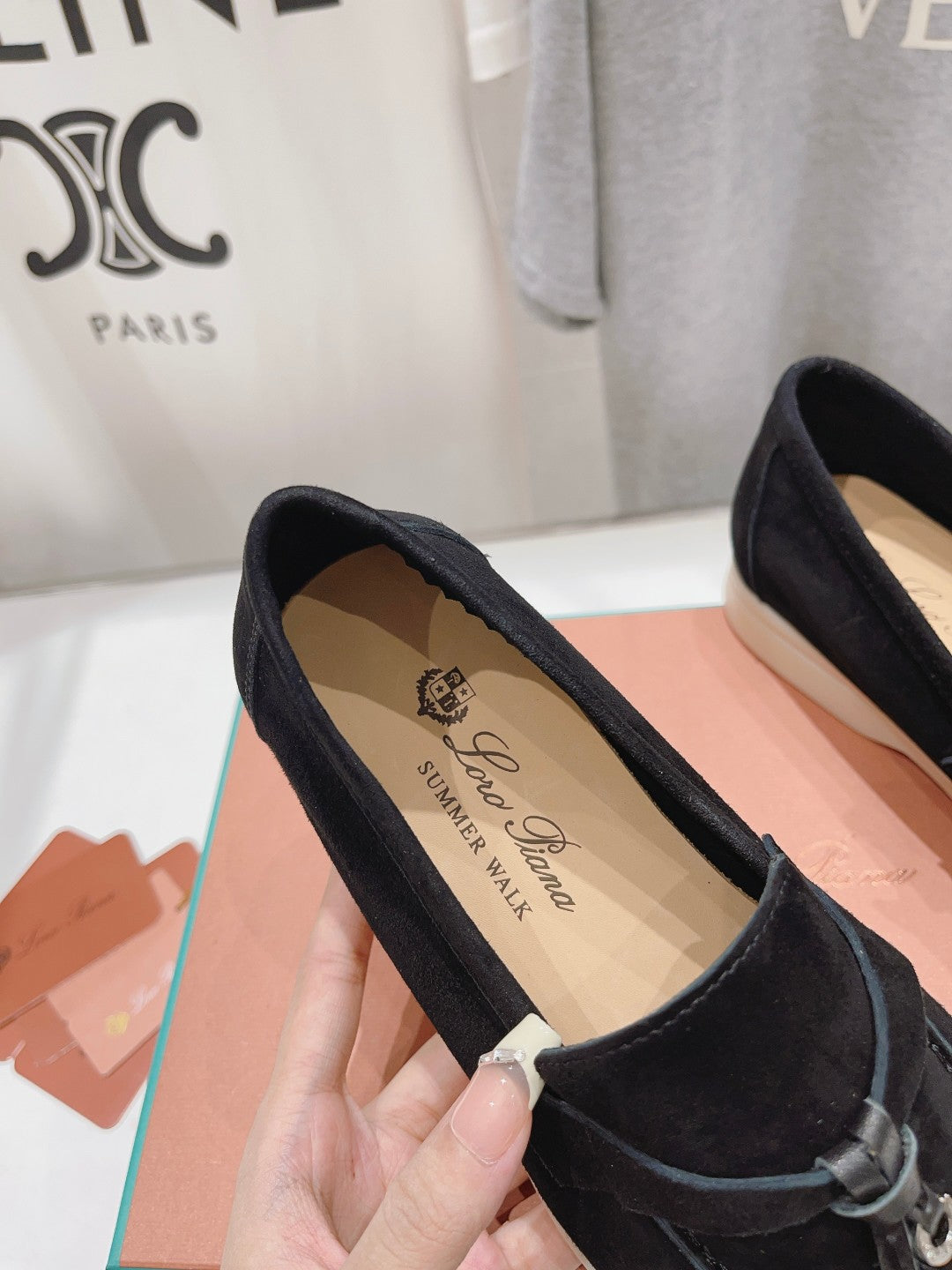 LP SUMMER CHARMS WALK LOAFERS BLACK SUEDE
