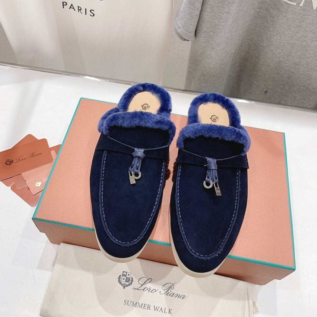 LP CHARMS WALK BABOUCHE LOAFERS INDIGO FLEECE