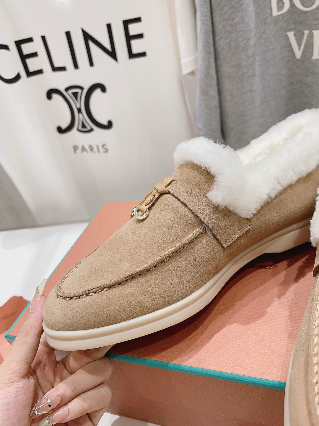 LP SUMMER CHARMS WALK LOAFERS CAMEL FLEECE