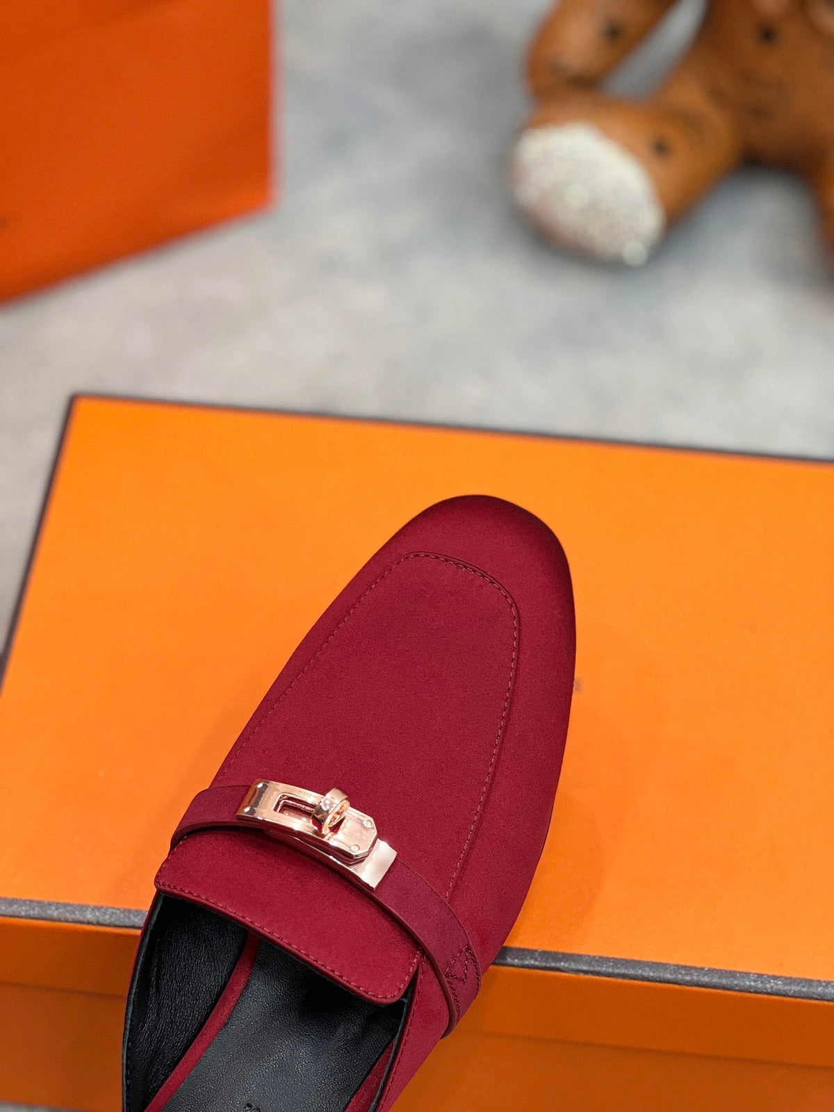OZ Mule Cherry Silk Thick Cloth/Sheepskin