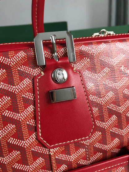 AMBASSADE DOCUMENT CASE 35 IN CLASSIC RED GOYARDINE CANVAS