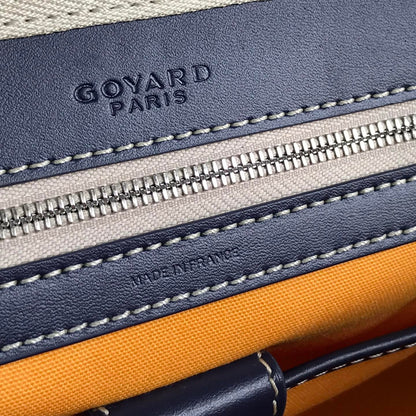 SAINT JEANNE BAG 35 IN OXFORD BLUE GOYARDINE CANVAS AND CALFSKIN