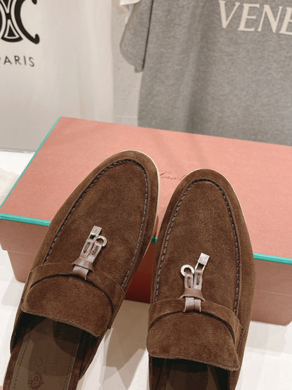 LP CHARMS WALK BABOUCHE LOAFERS BROWN SUEDE
