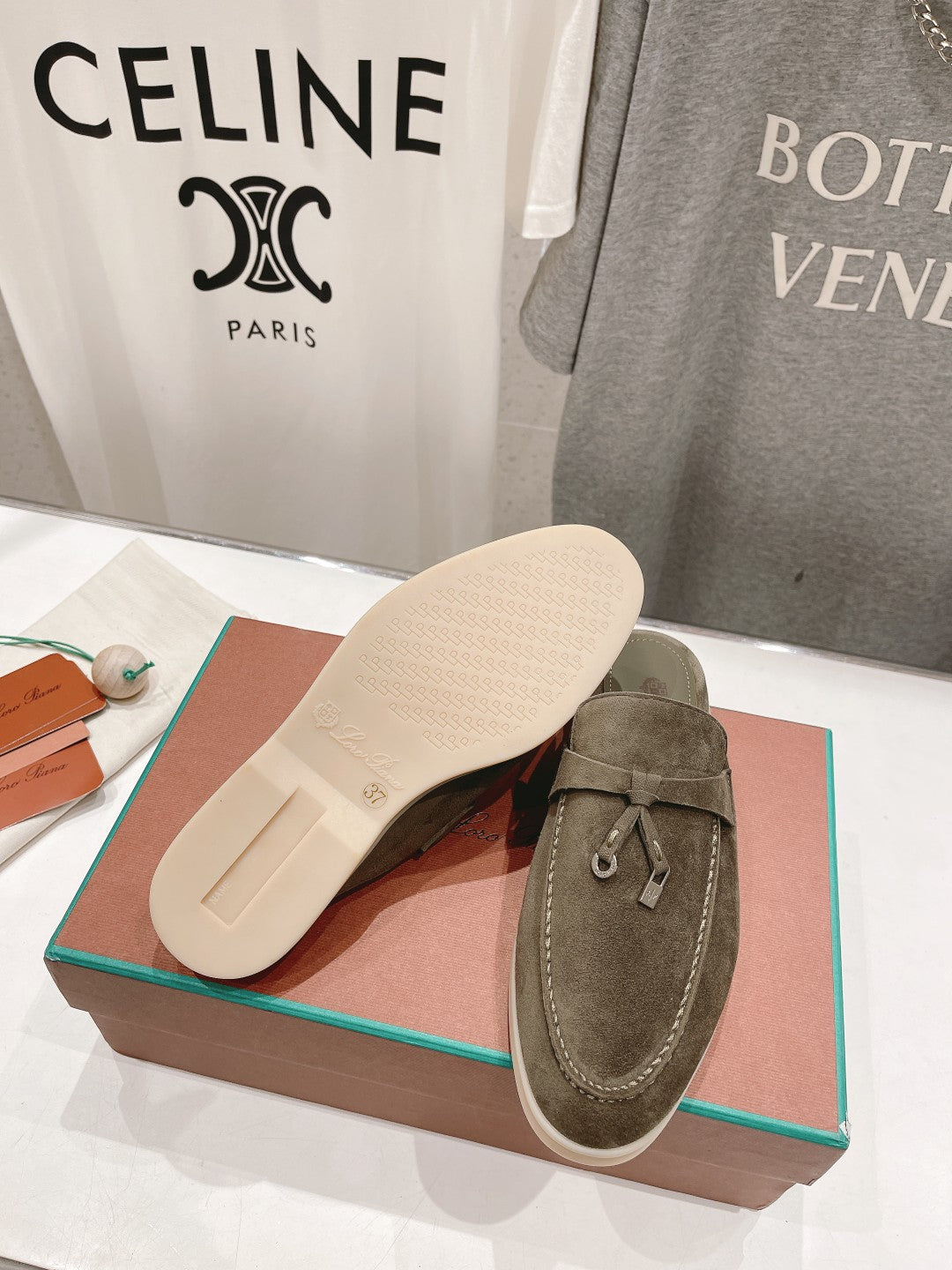 LP CHARMS WALK BABOUCHE LOAFERS CEDAR SUEDE