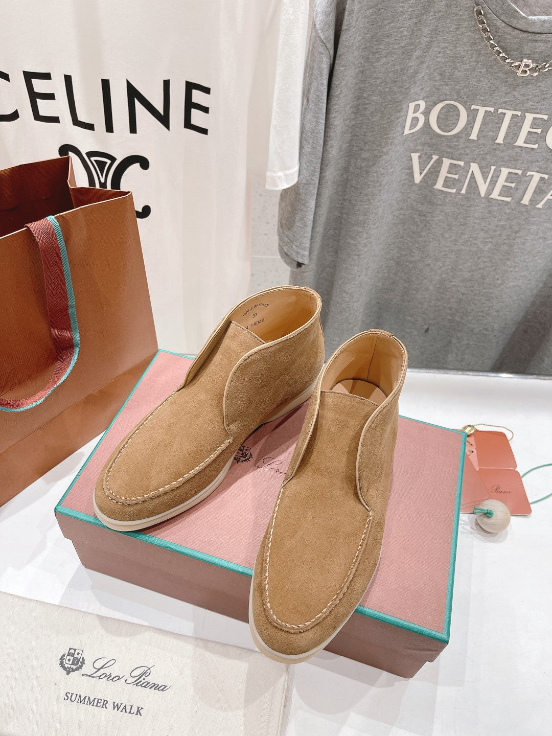 LP HIGH TOP OPEN WALK LOAFERS CAMEL SUEDE