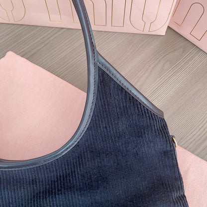 IVY TOTE BAG 40 IN DARK NAVY BLUE CORDUROY