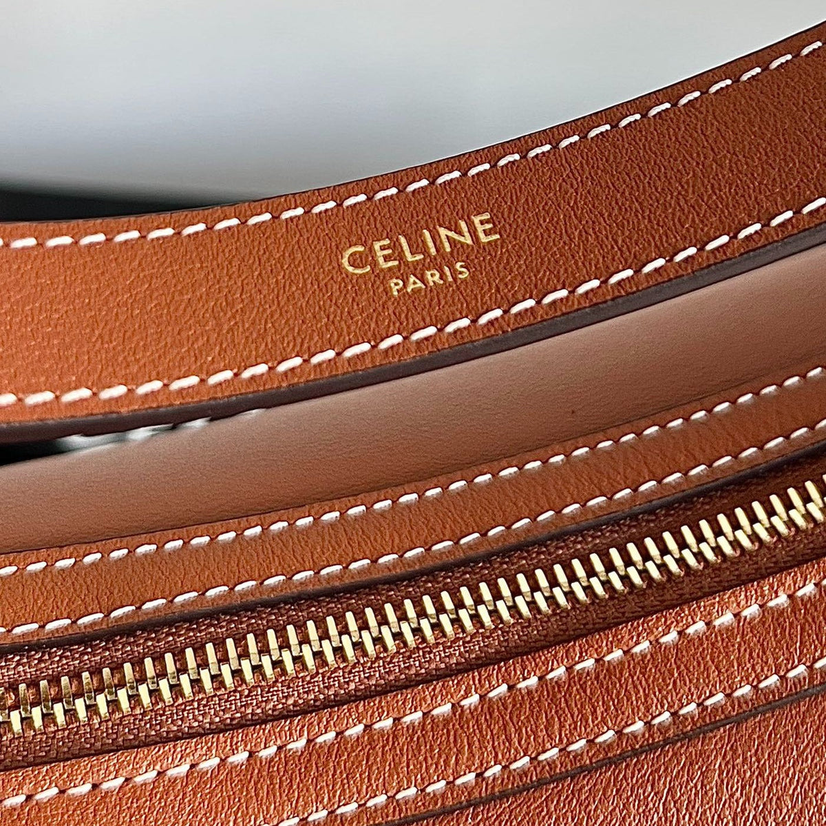 TRIOMPHE 31 TAN BROWN CALFSKIN