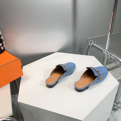 Lena Mule Blue Denim