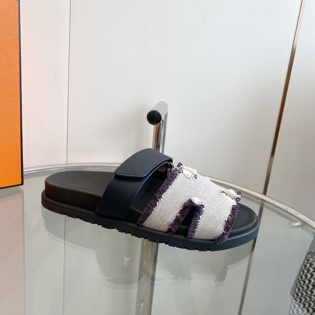 Chypre Techno Sandal black Leather