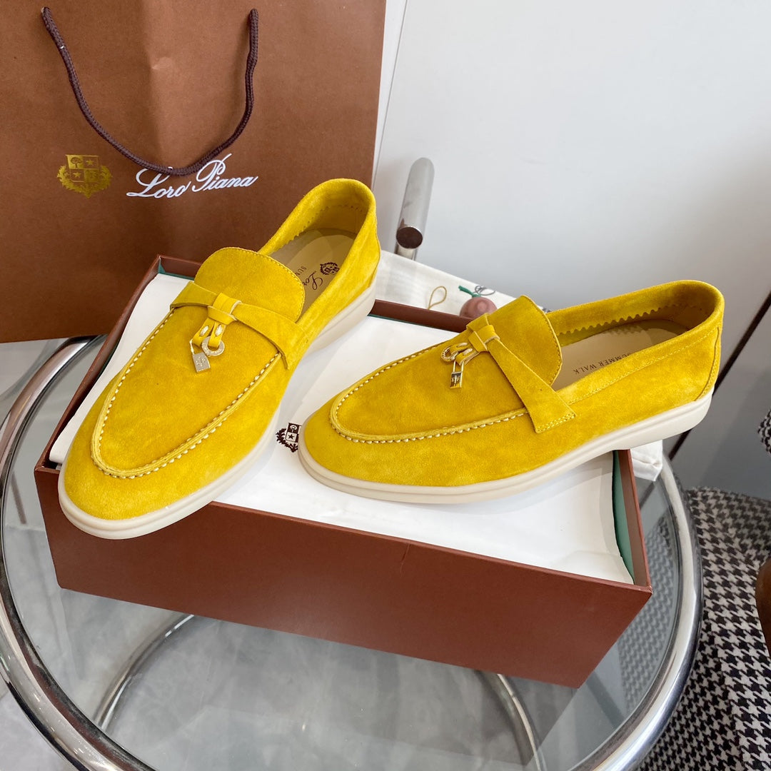 LP SUMMER CHARMS WALK LOAFERS LEMON SUEDE