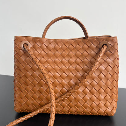 LARGE ANDIAMO 32 IN BURNT ORANGE LAMBSKIN