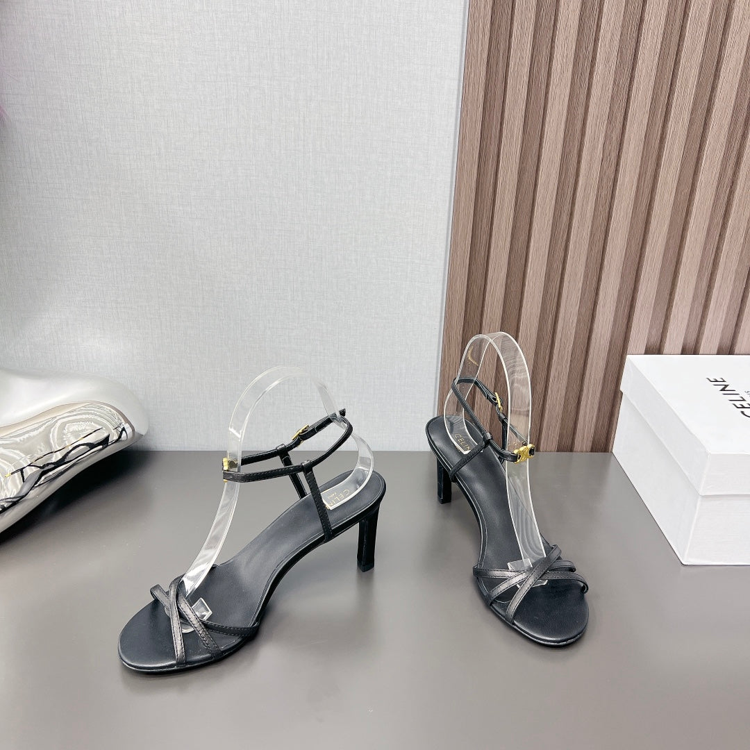 CUIR TRIOMPHE SANDAL IN LAMBSKIN BLACK