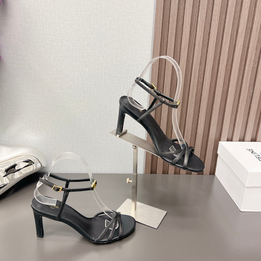 CUIR TRIOMPHE SANDAL IN LAMBSKIN BLACK