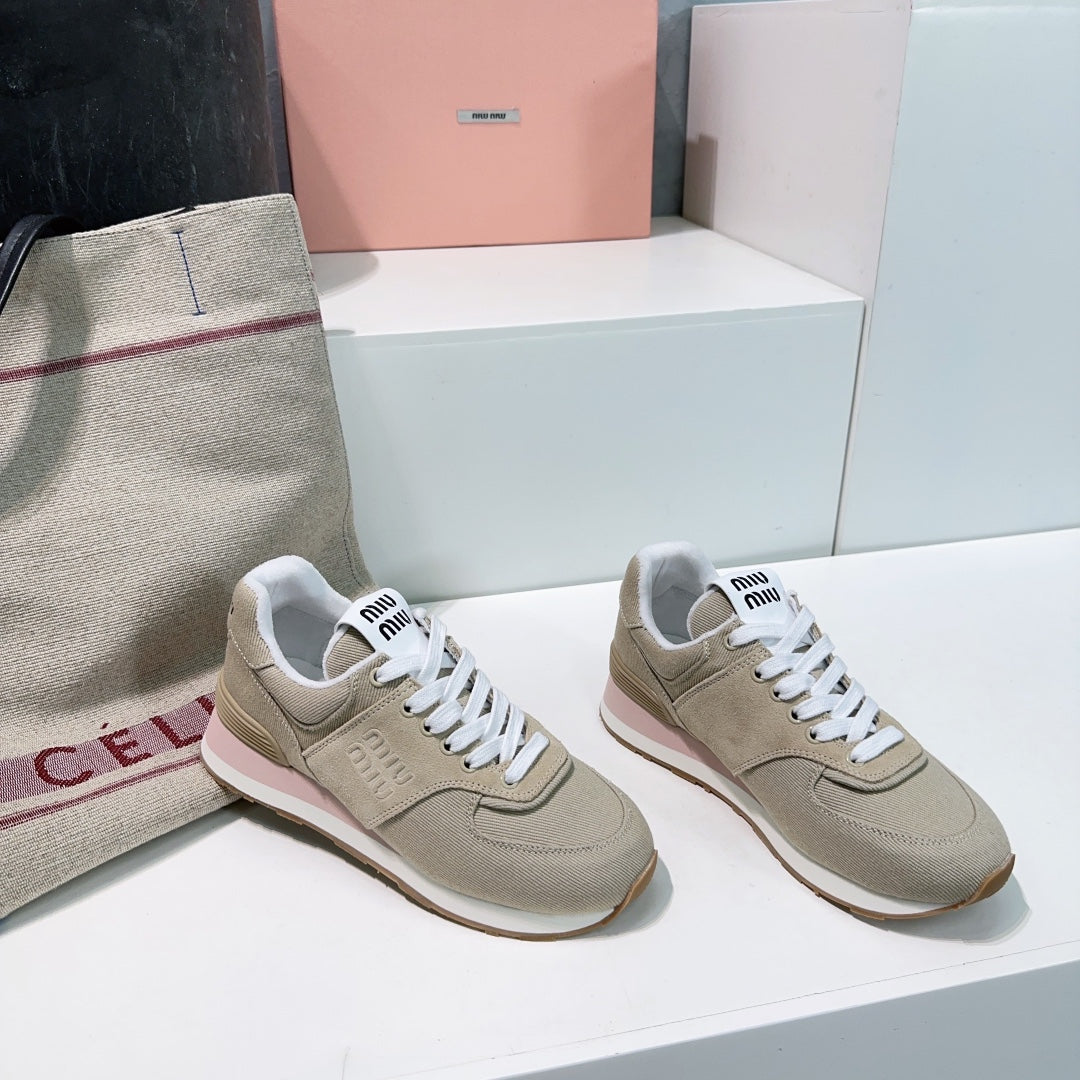Teak And Light Brown Sneakers Canvas