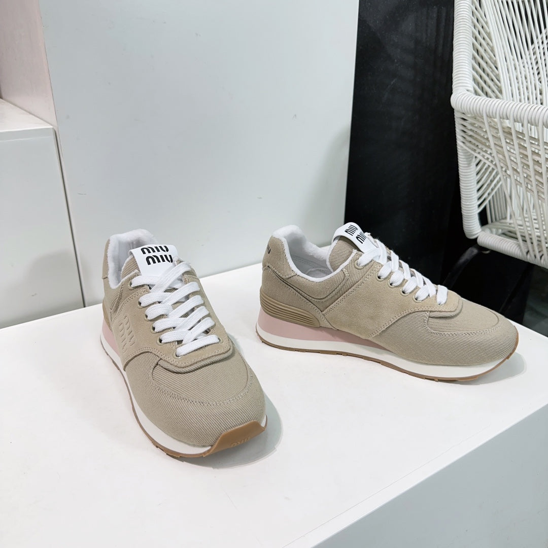 Teak And Light Brown Sneakers Canvas