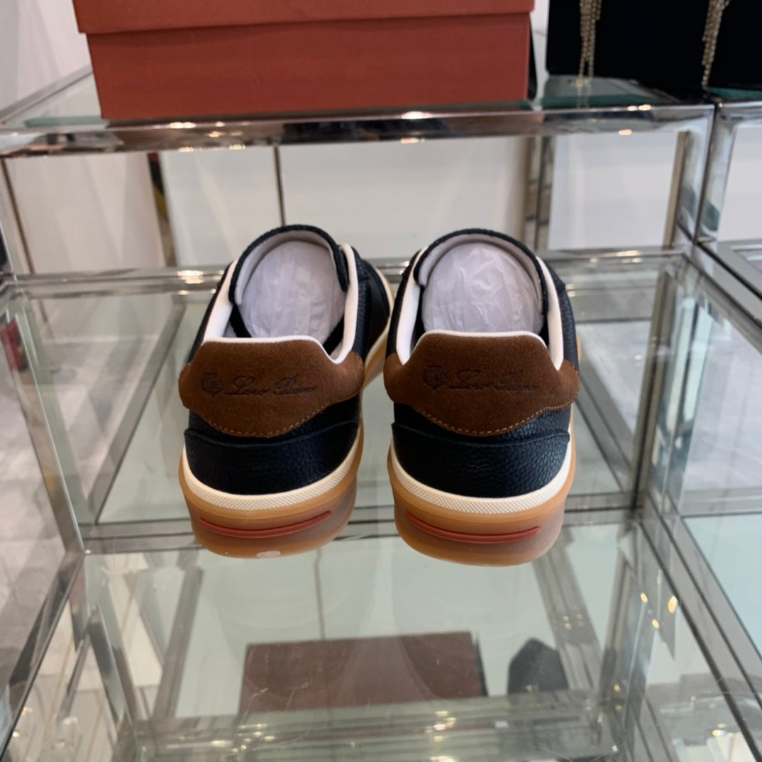 LP TENNIS WALK SNEAKERS BLACK CALFSKIN