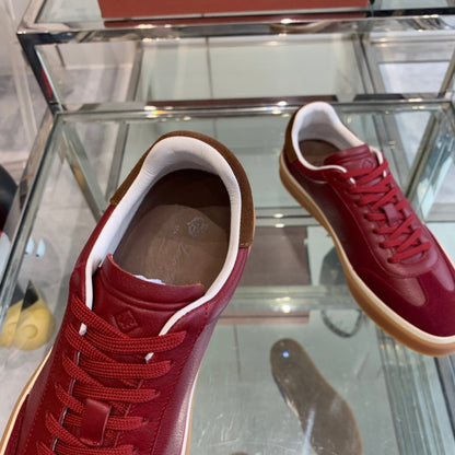 LP TENNIS WALK SNEAKERS CHERRY CALFSKIN