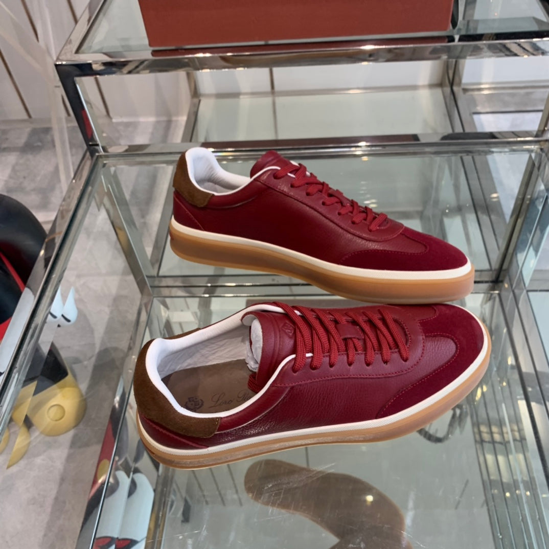 LP TENNIS WALK SNEAKERS CHERRY CALFSKIN