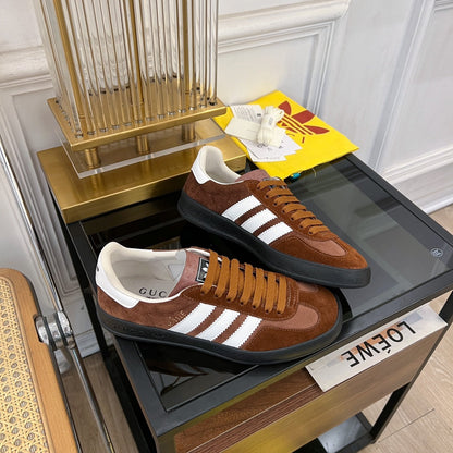 GG & ADIDAS GAZELLE SNEAKER BROWN VELVET
