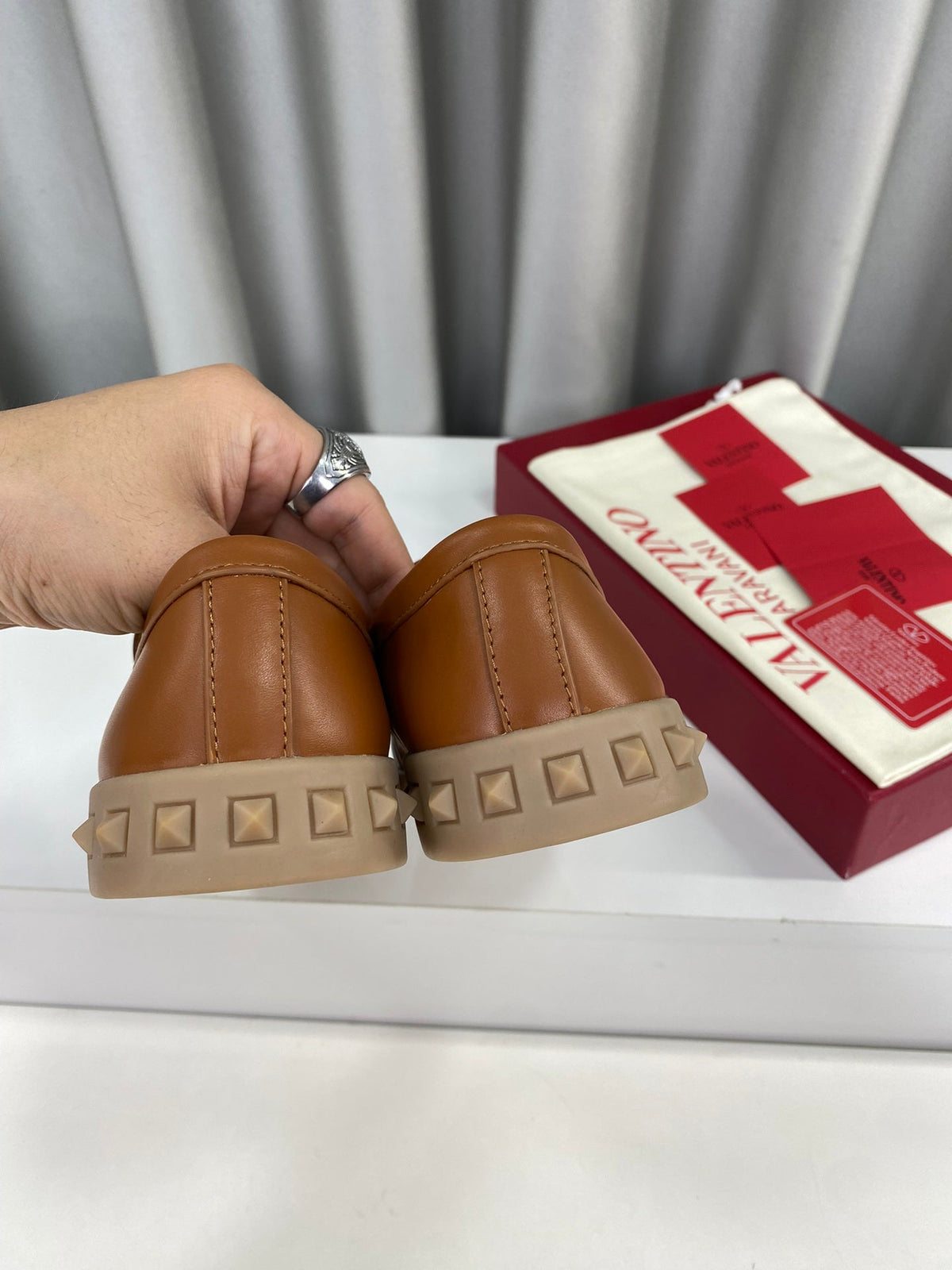 LEISURE FLOWS SPLIT LOAFER IN BRONZE BROWN CALFSKIN