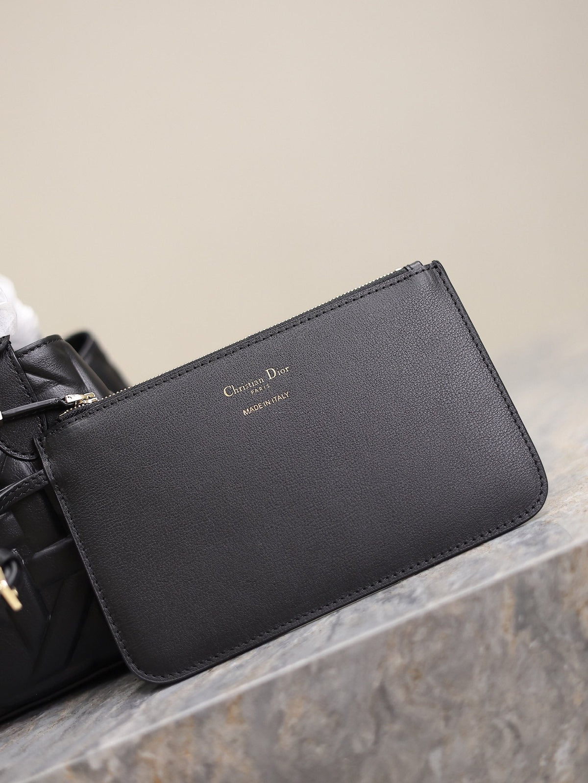MINI TOUJOURS BAG 23 IN BLACK CANNAGE GRAPHIC CALFSKIN