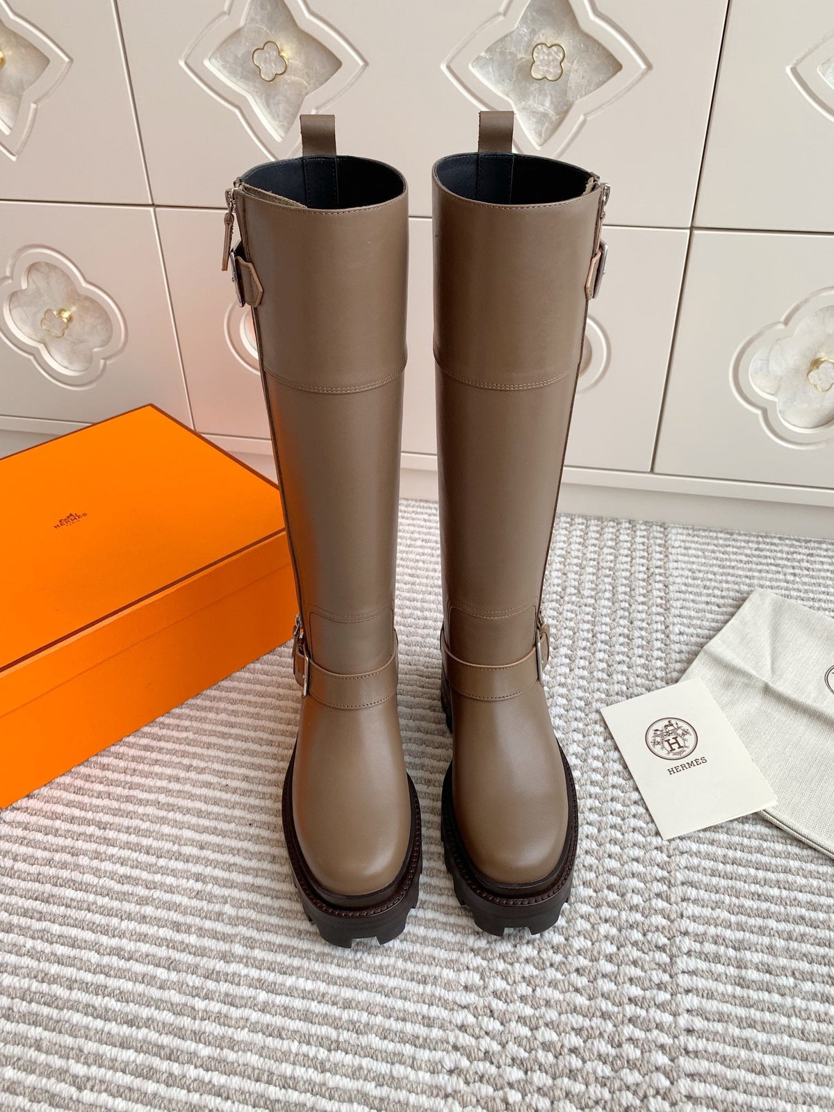 JAIME BOOT IN CEDAR BROWN CALFSKIN