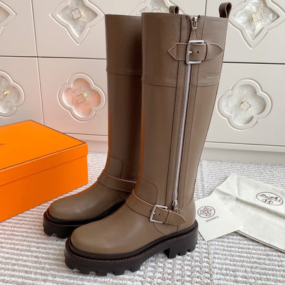 JAIME BOOT IN CEDAR BROWN CALFSKIN